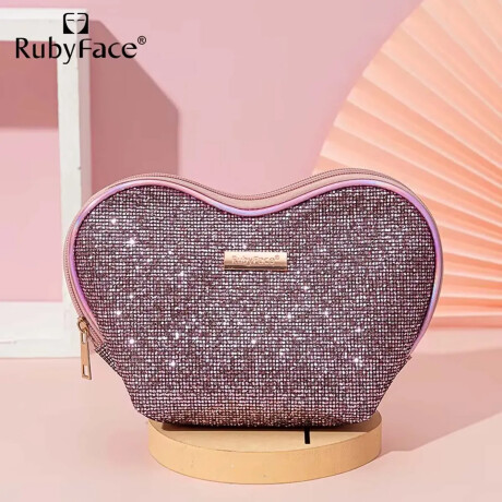 Set Maquillaje 8 Brochas y Pinceles con Estuche + Esponjas Rosa