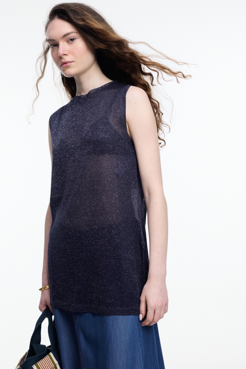 MUSCULOSA LUREX Azul