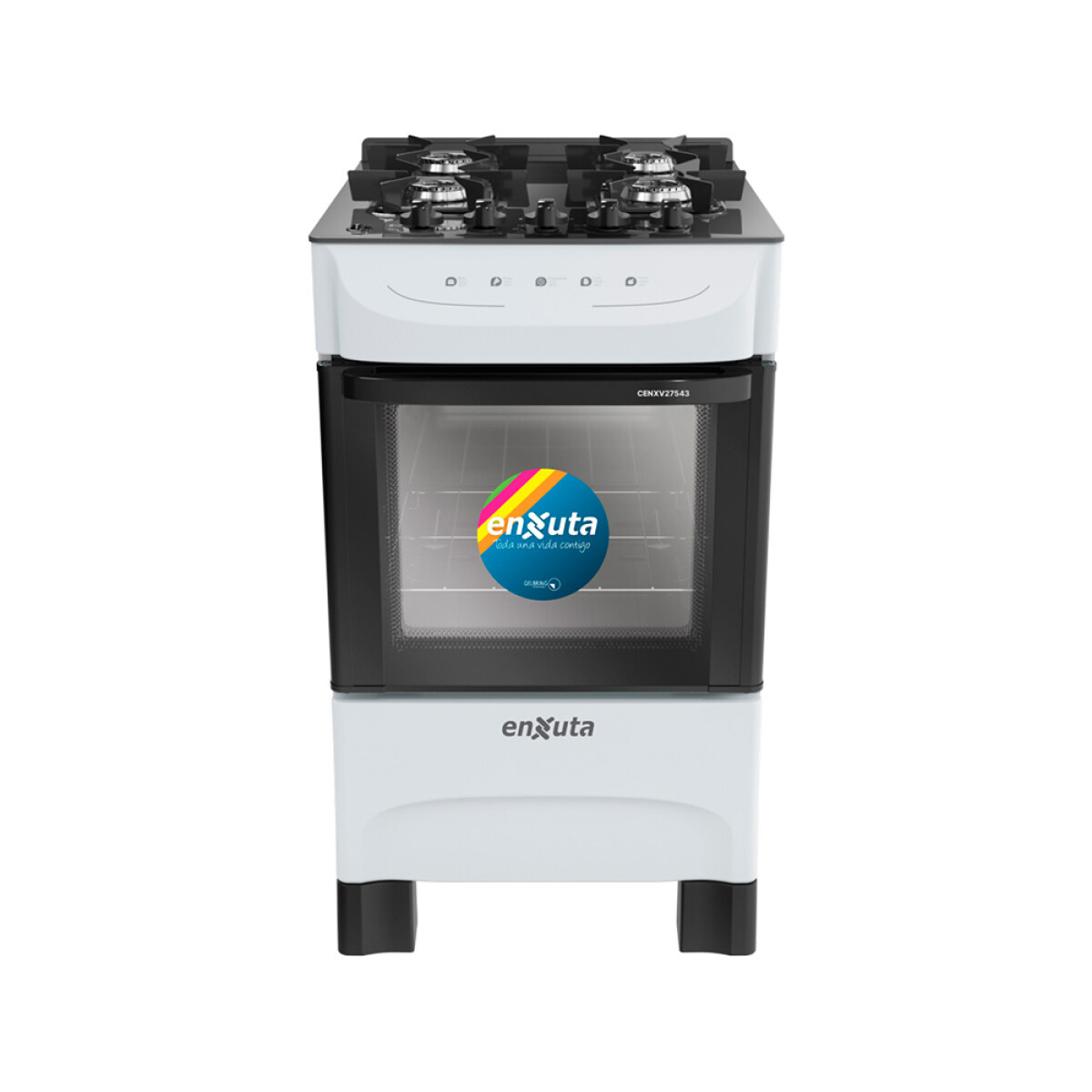 Cocina Mesada Vid 4 Hornallas Color Blanco 