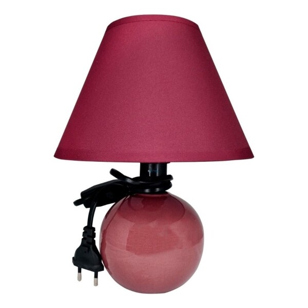 Lampara Portatil Cerámica Mesa Escritorio Luz Calidad Color Variante Bordo