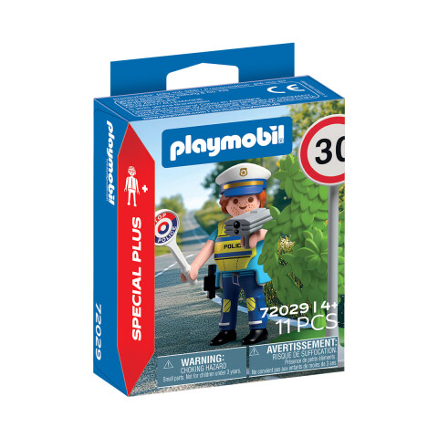 Inspector de Transito con Detector Velocidad Playmobil 11 Piezas U