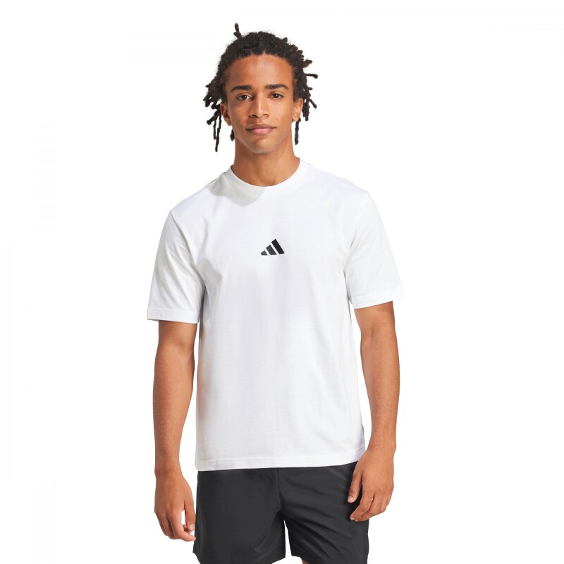 Remera Essentials Small Logo Single de Hombre Blanco