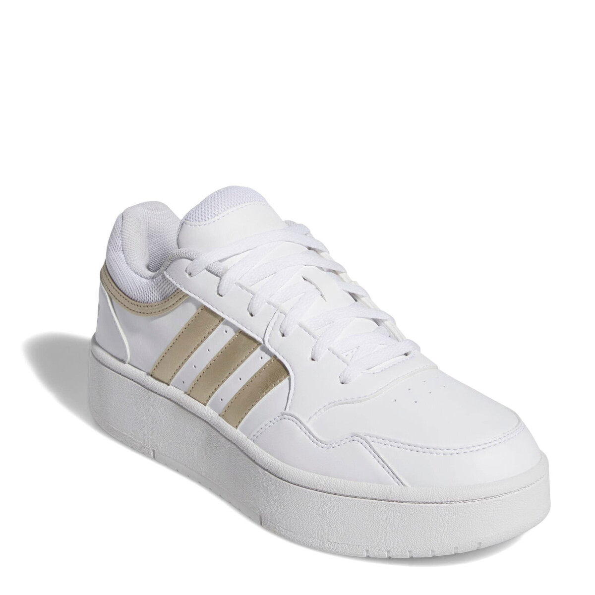 Championes de Mujer Adidas Hoops 3.0 Bold - Blanco - Dorado 