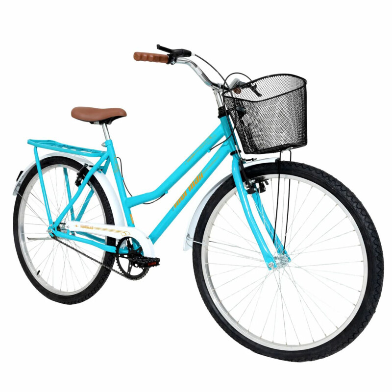 BICICLETA MORMAII RODADO 26 TRANSPORTE SOBERANA C/CANASTO VERDE TIFFANY Bicicleta Mormaii Rodado 26 Transporte Soberana C/canasto Verde Tiffany
