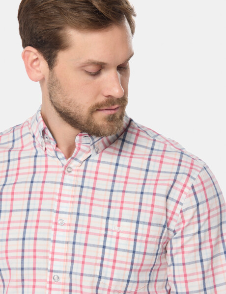 CAMISA A CUADROS Blanco