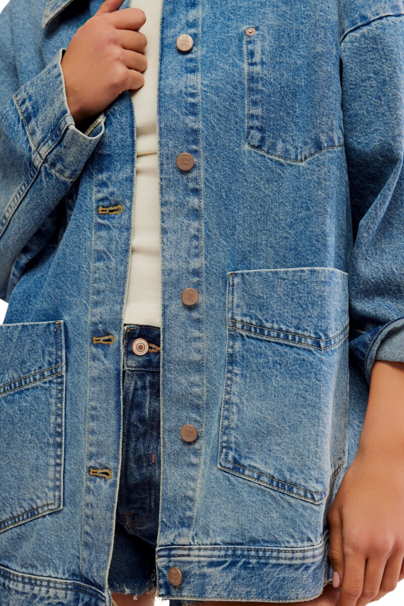 Campera Denim Azul