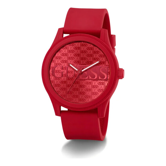Reloj GUESS REPUTATION Silicona Rojo Esfera 45mm 0
