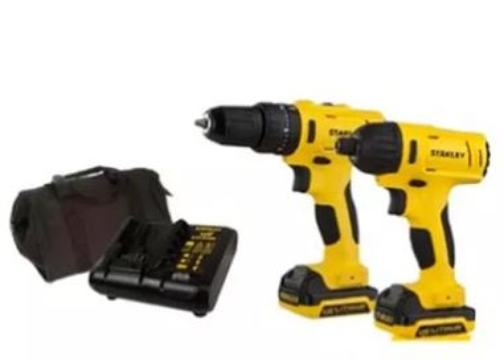 Combo Taladros Stanley Percutor + Atornillador + Bolso12v 