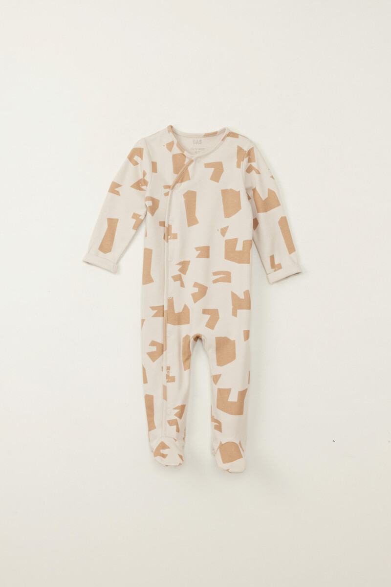 Enterito pijama algodón - Beige 