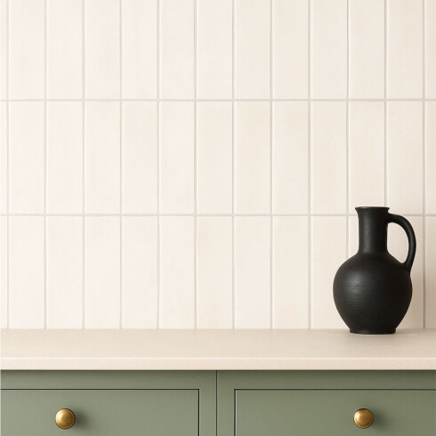 CERAMICA BRICK BLANCO MATE 7.5X26Cm PARA REVESTIMIENTOS BLANCO