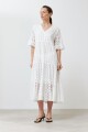 Maxi vestido broderie blanco
