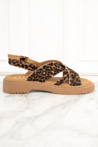 Sandalia Animal Print Marron