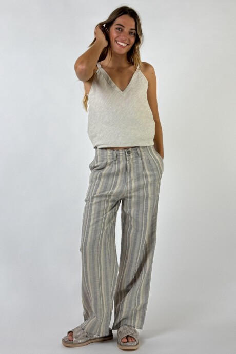 PANTALON MANHATTAN RAYADO Azul