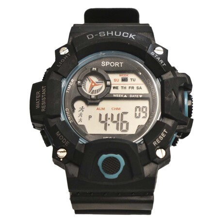 Reloj Deportivo de Pulsera Waterproof Pantalla Luz p/ Hombre Turquesa