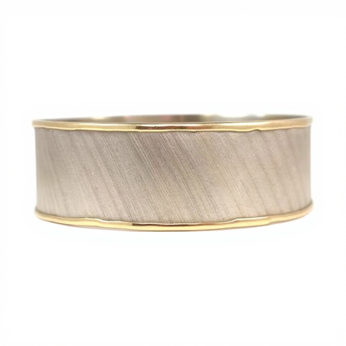 Esclava rayada con borde ancha-Plata y Oro-Sin piedra-ES5010 - sinpiedra 