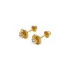 Abridores Zirconia blanca-Oro 18k-Piedra Zirconia-AB9533 conpiedra