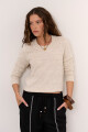SWEATER U BOUTONE NATURAL