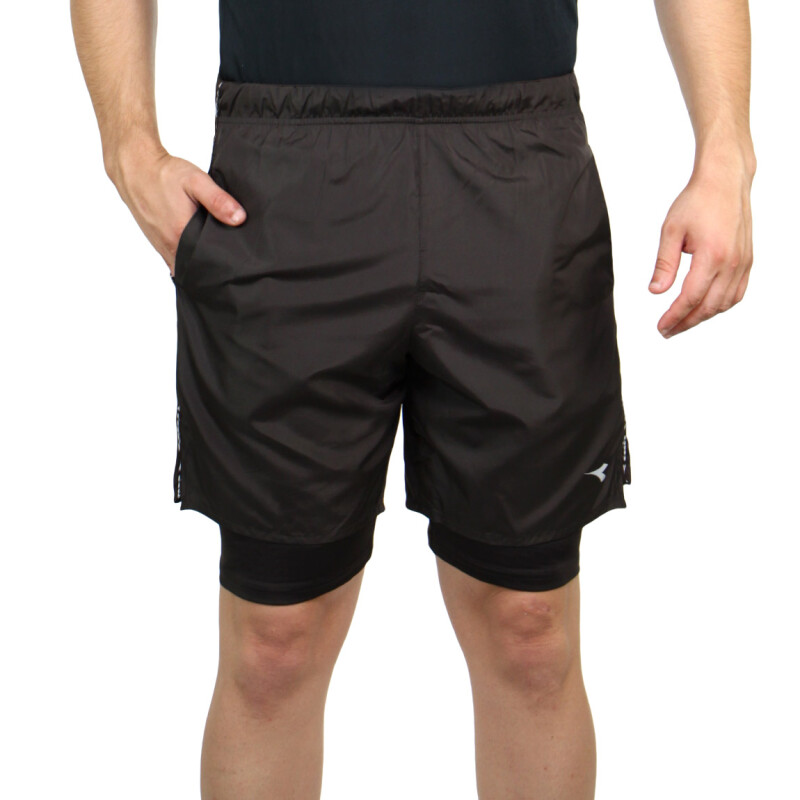 Diadora Hombre Sport Short Dry Fit - Black Negro