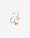 Aros Argollas Metal Aros Argolla Metal Mariposa - Dorado