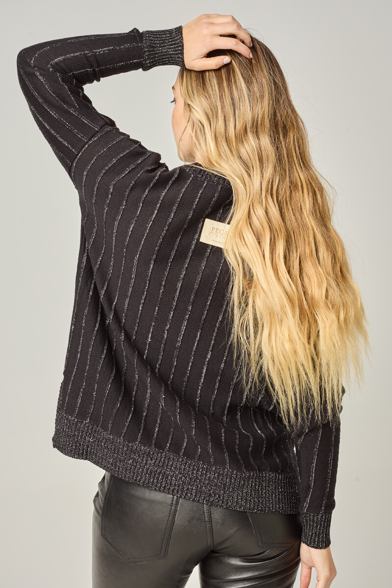 Buzo Lina Negro lurex