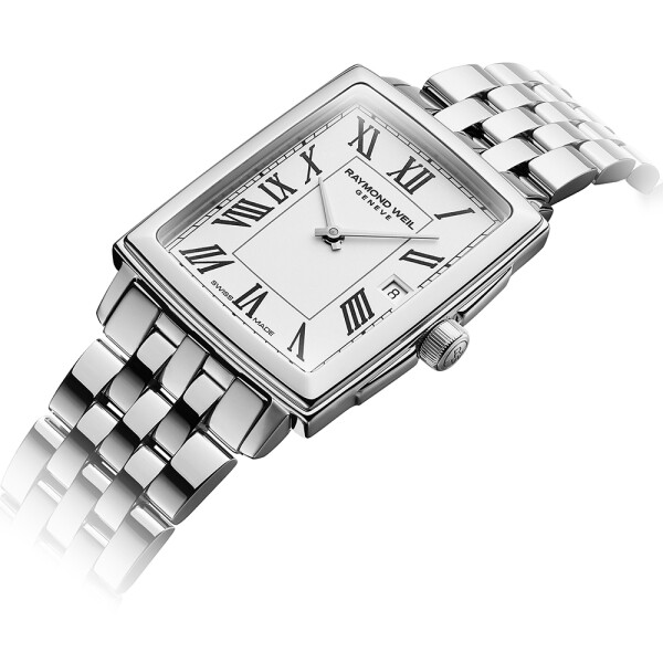 Reloj Raymond Weil Toccata Lady rectangular en acero con esfera blanca. Reloj Raymond Weil Toccata Lady rectangular en acero con esfera blanca.