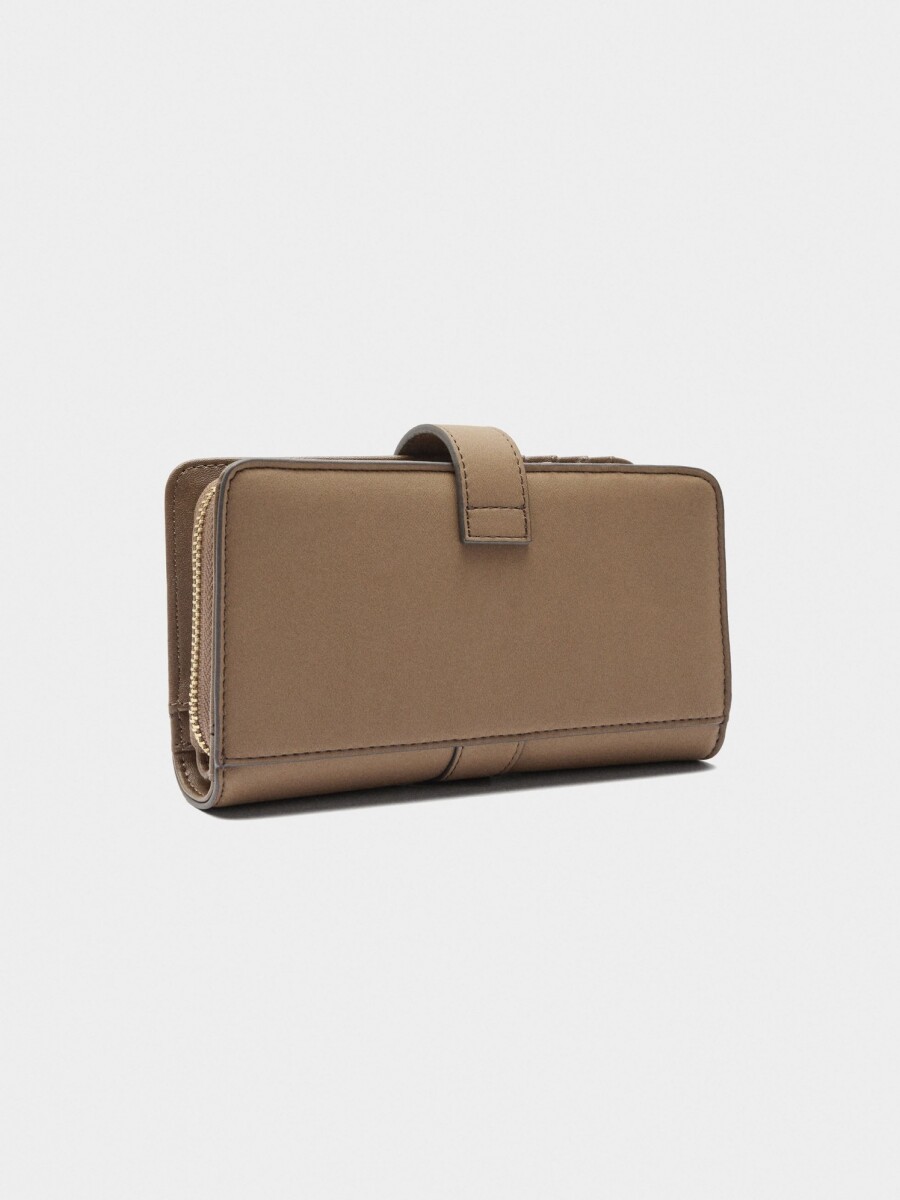 Cartera Lisa Con Hebilla camel
