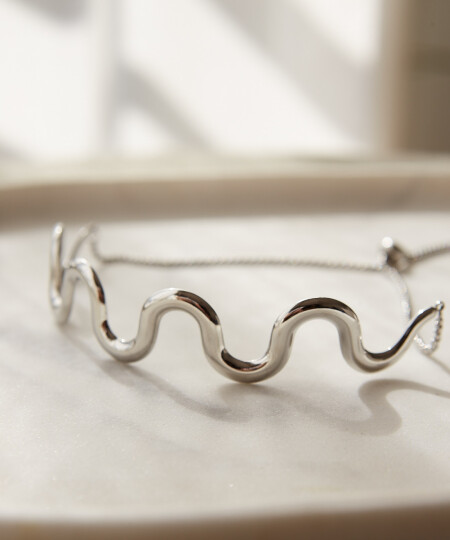 CHOKER WAVES PLATEADO