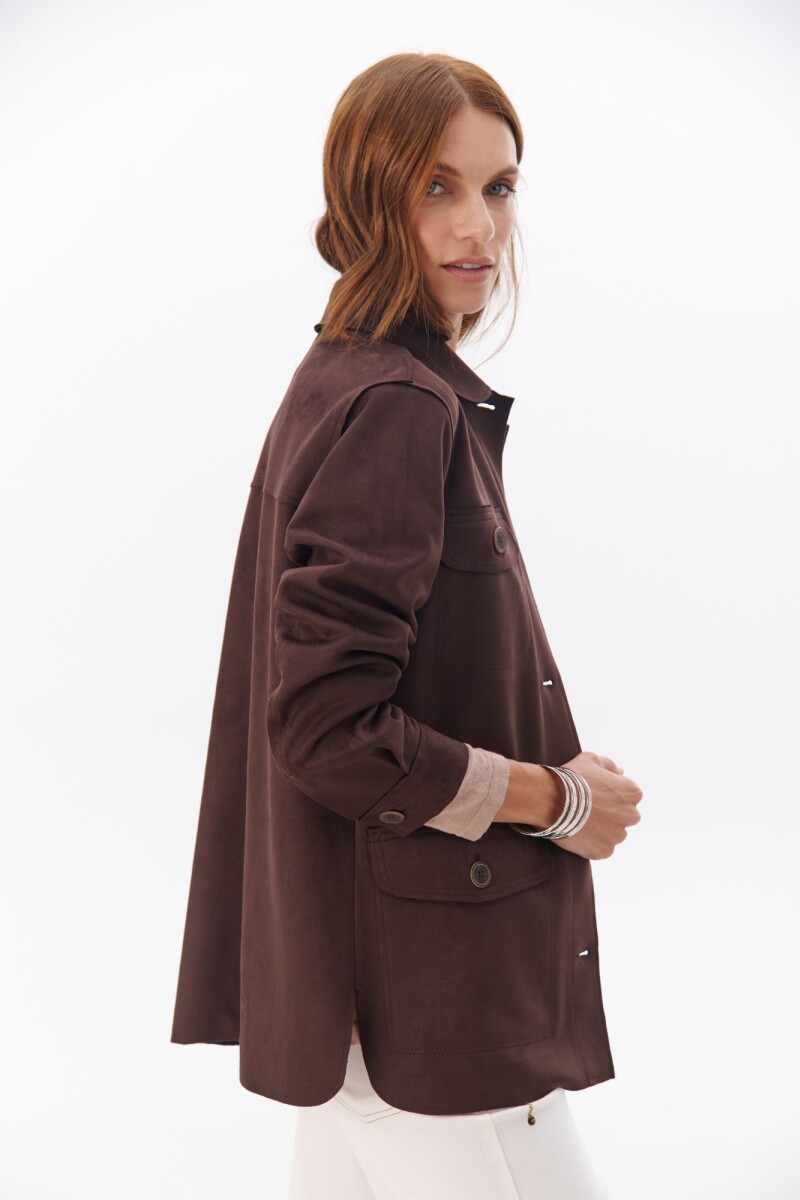 CHAQUETA FOUR SUEDE CHOCOLATE