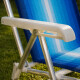 Set x2 Silla reclinable 4 posiciones aluminio AZUL