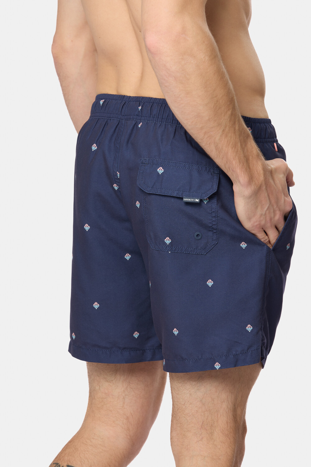 SHORT DE BAÑO ESTAMPADO Azul