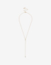 Collares Largos Strass Collar Largo En Y Con Cubic - Dorado