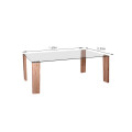 Mesa de vidrio rectangular 1,60m Mesa de vidrio rectangular 1,60m