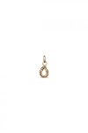 CHARM DE ALEACION DE METALES BAÑADO EN ORO DE 18 K CON FORMA DE LETRA O CON ARGOLLA Charm