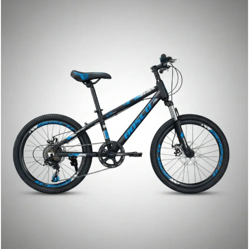 Bicicleta Montaña Rodado 20 Con 7 De Velocidad Aro 20 Azul