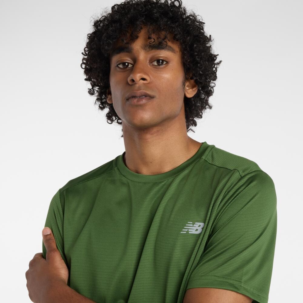 Polo Running Sport Essentials T-Shirt Hombre Green