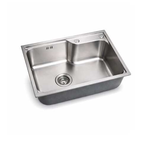 Pileta simple acero inox. 304 con Válvula 58x43x21 cm Pileta Simple Acero Inox. 304 Con Válvula 58x43x21 Cm