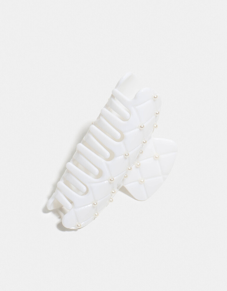 Broche Strass Broche Con Strass - Blanco Crudo