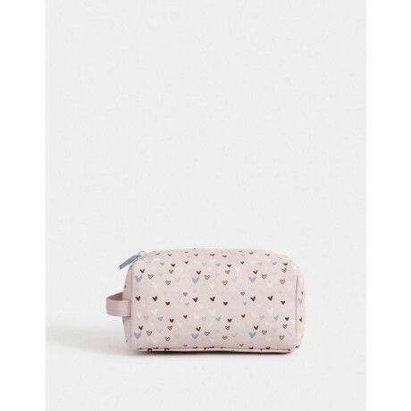 Portacosméticos Estampado Rosa Viejo