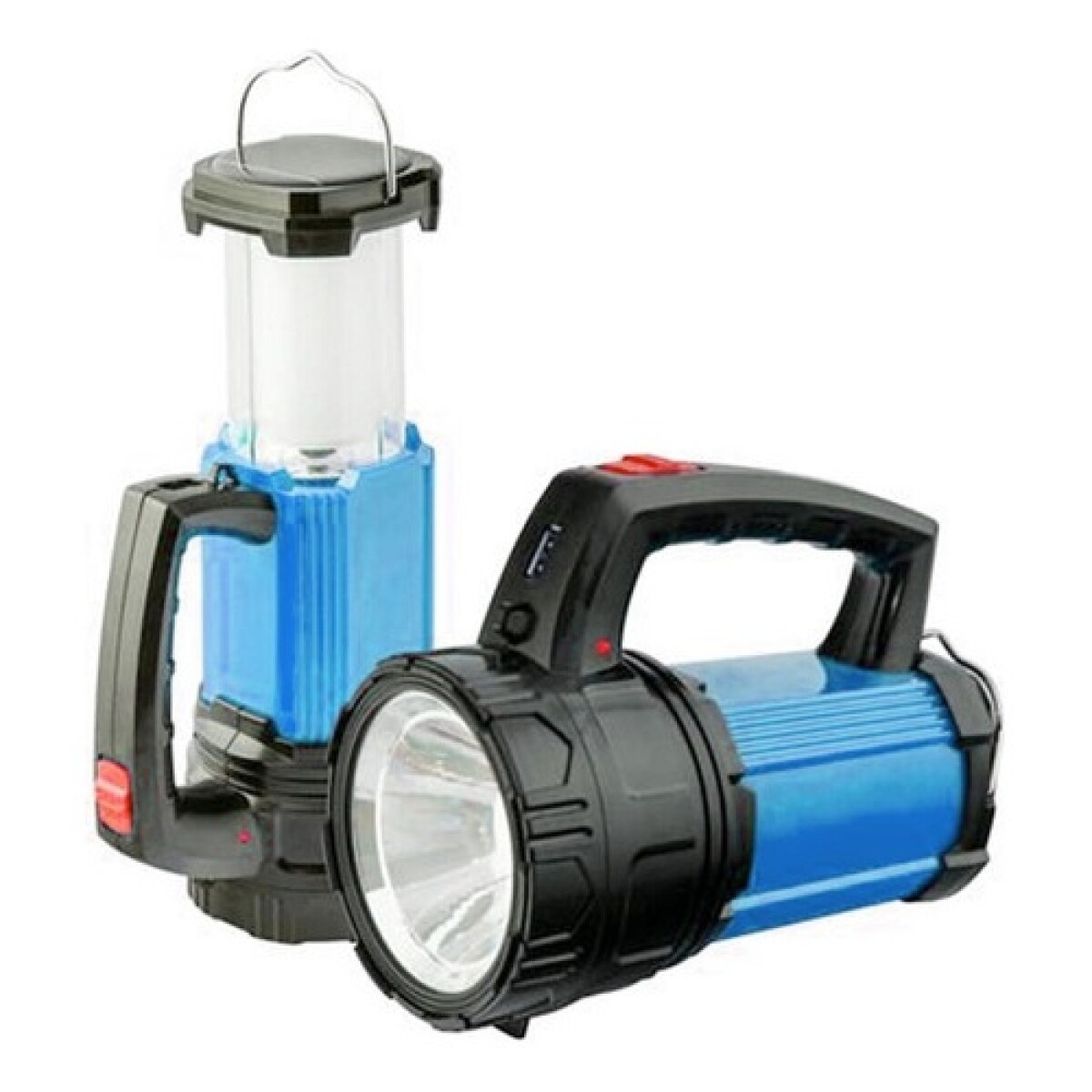 Farol Linterna 2 En 1 Arye Recargable 220v y Solar - Rojo 