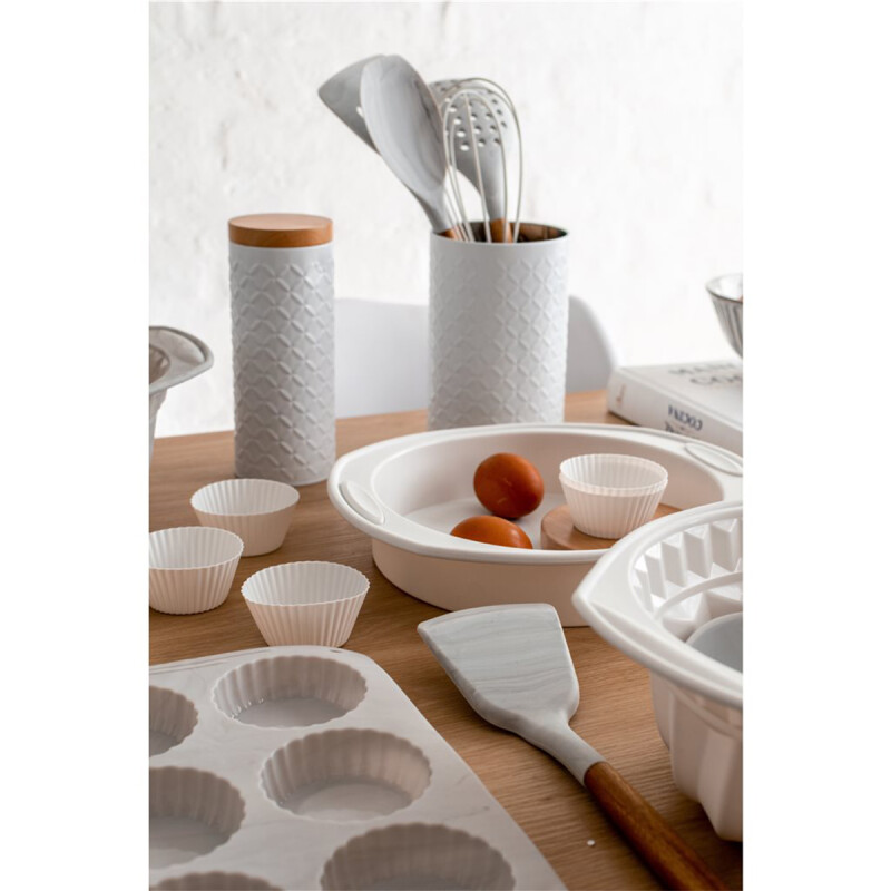 Set x6 pirotines silicona D7,5x3,3 cm BLANCO