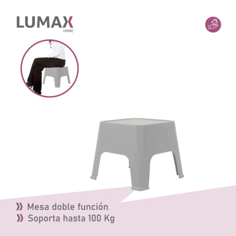 Mesa de exterior Skarpo Banqueta Plastico Sunset Gris