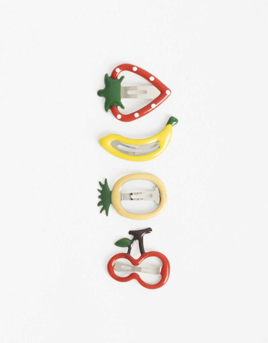 Set De Hebillas Tic Tac - Combinacion Multicolor 