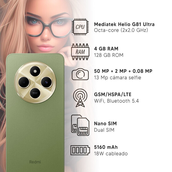 Xiaomi Redmi 14c 4/128 Gb 4g CEL XIAOMI 14C 4/128 GB VERDE