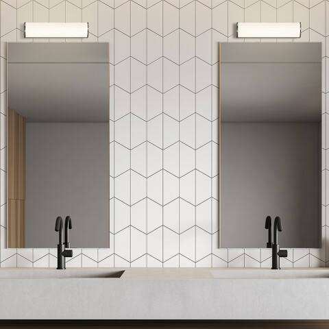 Aplique LED alargado cromo 18W CCT IP44 ALDO BA0100