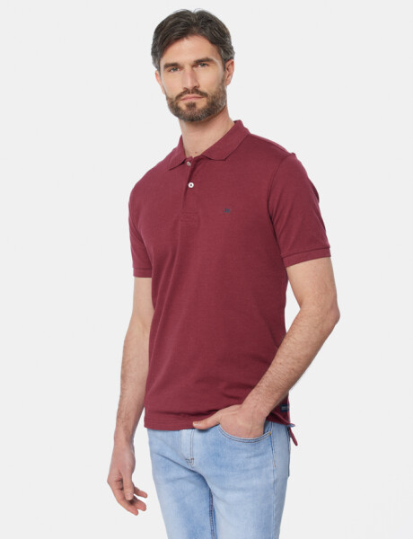 REMERA POLO LISA Bordo