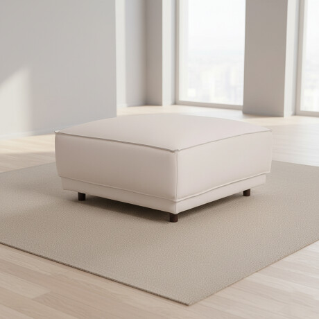 PUFF CUERO-100-NATURAL BLANCO ROMEO TP2 GRANO