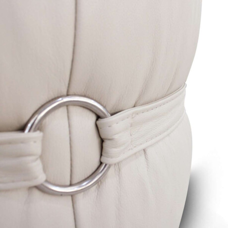 Puff 100% Cuero Ava Beige