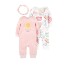 Set Enterito x2 con vincha Carters RN Lunares Rosa - Arcoiris pastel