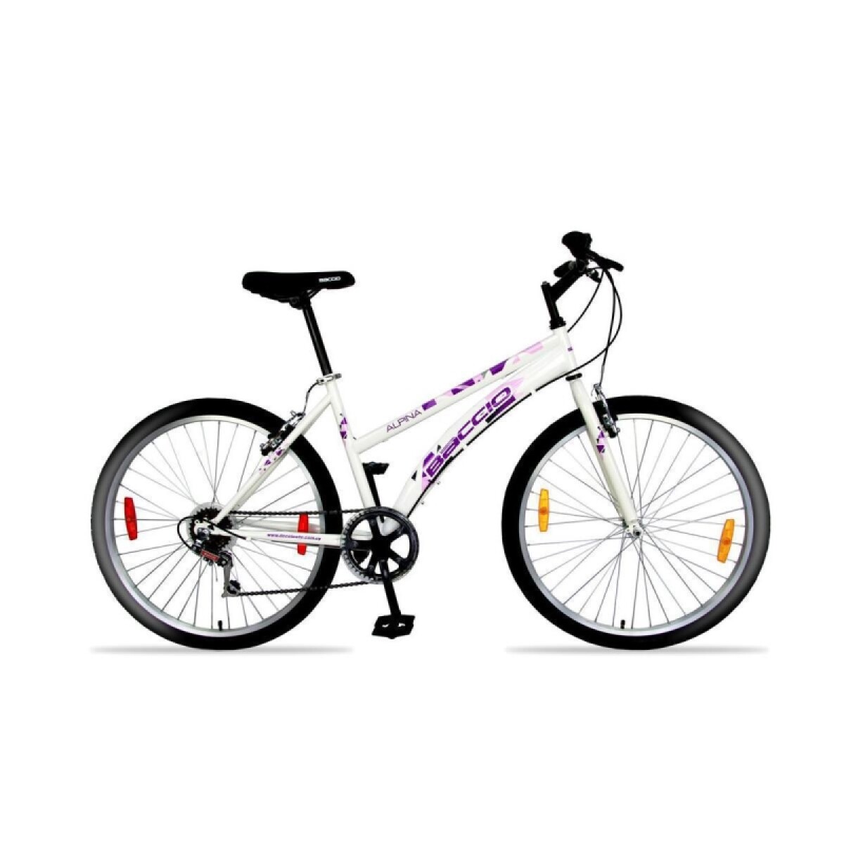 Bicicleta Baccio R.24 Niña Mtb Alpina - Blanco/violeta 
