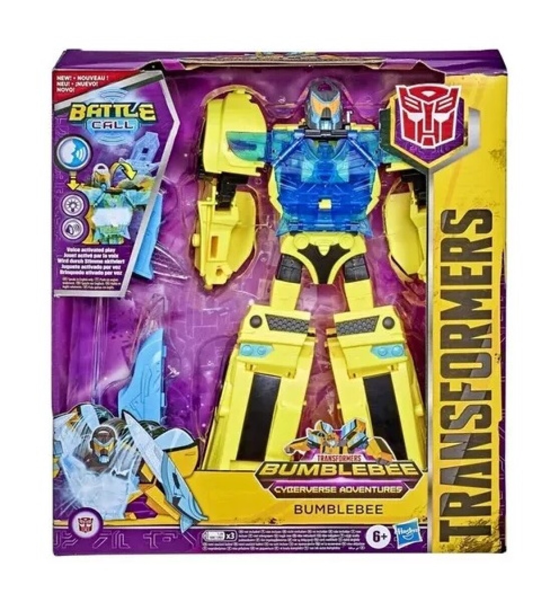 Muñeco de abejorro Transformers, sonido y luz, 27 cm 